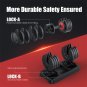 Adjustable Dumbbell 55LB 5 in 1 Single Dumbbells for Multiweight Options with An