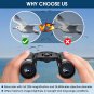 200X25 Compact Binoculars for Adults and Kids, High Powered Mini Pocket Binocula
