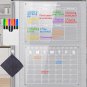 Magnetic Acrylic Monthly and Weekly Calendar Set for Fridge, 2 Pcs 16''X12'' Cle