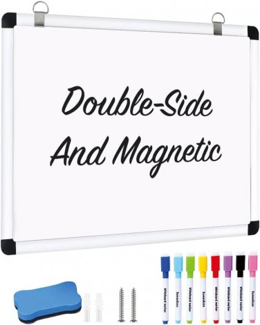 Ultra-Thin Double-Sided Whiteboard, 17"X13" Magnetic Dry Erase Whiteboard for Wa