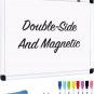 Ultra-Thin Double-Sided Whiteboard, 17"X13" Magnetic Dry Erase Whiteboard for Wa