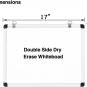 Ultra-Thin Double-Sided Whiteboard, 17"X13" Magnetic Dry Erase Whiteboard for Wa