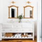 ALICE HOUSE 13.8" Vanity Lights, 2 Light Wall Mount Lighting, Brushed Brass Bath