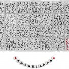 Wanglaap 1450Pcs Letter Beads, Acrylic 4X7Mm round Letter Beads Kits, Alphabet B