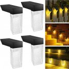 Deck Lights 4 Pack, Outdoor Solar Deck Lights, Ip65 Waterproof, Warm & RGB Modes