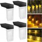 Deck Lights 4 Pack, Outdoor Solar Deck Lights, Ip65 Waterproof, Warm & RGB Modes
