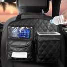 Car Seat Back Organizer，Pu Leather Car Seat Storage Wet and Dry Kids Travel Esse