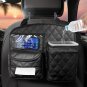 Car Seat Back Organizerï¼Pu Leather Car Seat Storage Wet and Dry Kids Travel Esse