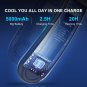 Portable Neck Fan, 5000Mah Battery Neck Air Conditioner, 360° Strong Air Flow Bl
