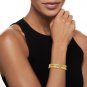 18Kt Gold over Sterling Jewelry Set: 5 Textured Bangle Bracelets
