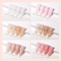 Nail Set 6 Colors Ultimate Monochrome Collection Milky White Sheer Pink Nude Jel