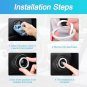 Car Bling Crystal Rhinestone Engine Start Ring Decals, 2 Pack Car Push Start But