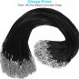 100Pcs Leather Necklace Cord with Clasps, Rope Necklace String, Black Necklace C