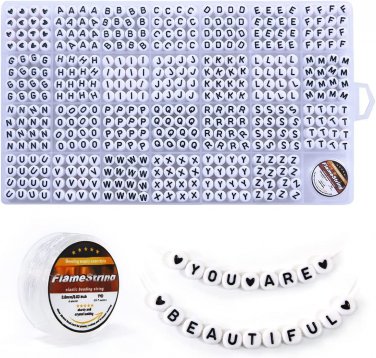 1400 Pcs Letter Beads, 4X7 Mm Acrylic Beads, Beads for Jewelry Making, Beads for