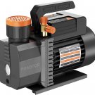 Vacuum Pump, 1-Stage HVAC Vacuum Pump, 1/2HP 38 Micron 110V Air Conditioning Vac