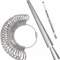 Ring Sizer Measuring Tool Set, Ring Gauges with Finger Sizer Mandrel Ring Sizer