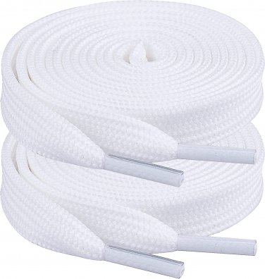 [2 Pairs 2/5" Flat Sneaker Shoe Laces 26 Colors Shoe Laces in 27"-72"