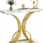 Gold Console Table, Modern Hallway Table for Entryway, 40 Inch Entryway Tables N