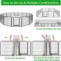 Dog Playpen Outdoor 24 Panels Heavy Duty Dog Pen 40" Height Puppy Playpen Indoor