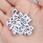 1440Pcs Acrylic Letter Beads White Cube Sorted Alphabet Beads for Jewelry Making