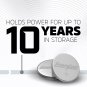 CR2032 Batteries, 3V Lithium Coin Cell 2032 Watch Battery,White (6 Count)