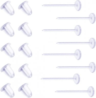 3Mm Invisible Plastic Earrings Blank Pins Stud Tiny Head Findings DIY Supplies (