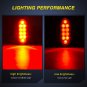 - TL-01 6" Oval Red LED Tail 2PCS W/Surface Mount Grommets Plugs IP65 Waterproof