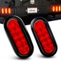 - TL-01 6" Oval Red LED Tail 2PCS W/Surface Mount Grommets Plugs IP65 Waterproof