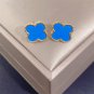 Clover Earrings Stainless Steel Stud Earrings for Women (BULE)