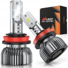 Nilight H11 LED Headlight Bulbs, 350% Brighter, 50W 10000Lm Headlamp Bulbs, Mini