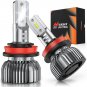 Nilight H11 LED Headlight Bulbs, 350% Brighter, 50W 10000Lm Headlamp Bulbs, Mini
