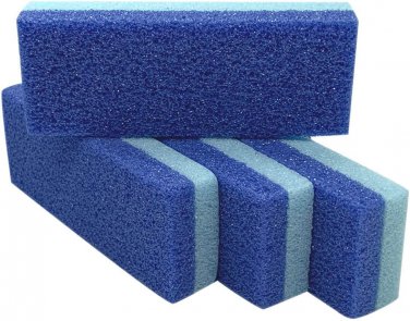 Foot Pumice Stone for Feet Hard Skin Callus Remover and Scrubber (Pack of 4) (Bl