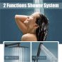 Matte Black Rainfall Shower System 12 Inch Shower Head Combo Set with Handheld S