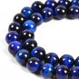 45Pcs 8Mm Natural Sapphire Tiger'S Eye Gemstone round Spacer Loose Stone Beads f