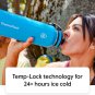 Double Wall Vacuum Insulated Stainless Steel Water Bottle with Two Lids, 24 Ounc