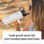 Double Wall Vacuum Insulated Stainless Steel Water Bottle with Two Lids, 24 Ounc
