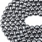 100PCS 8Mm Natural Hematite Beads Gemstone round Loose Beads for Jewelry Making