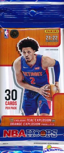 2021/22 Panini Hoops NBA Basketball HUGE JUMBO FAT CELLO Pack with 30 Cards! Loo