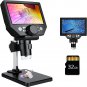LCD Digital Microscope,4.3 Inch 1080P 15 Megapixels,1-1500X Magnification Zoom W