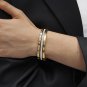 YIKOXI 3PCS Love Friendship Luck Gold Bracelets for Women Designer Jewelry Stain