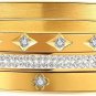 YIKOXI 3PCS Love Friendship Luck Gold Bracelets for Women Designer Jewelry Stain