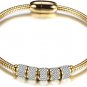 Stainless Steel Cubic Zircon Snake Chain Bangle Bracelet