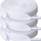 3 Pair Flat Shoe Laces, 5/16" Wide Shoelaces for Athletic Running Sneakers Shoes