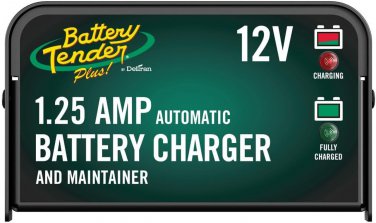 plus 12V Battery Charger and Maintainer: 1.25 AMP Powersport Battery Charger and