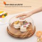 Rotating Cake Stand Wood Cake Stand with Turntable Base and Cover,Cake Display S