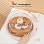 Rotating Cake Stand Wood Cake Stand with Turntable Base and Cover,Cake Display S
