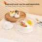 Rotating Cake Stand Wood Cake Stand with Turntable Base and Cover,Cake Display S