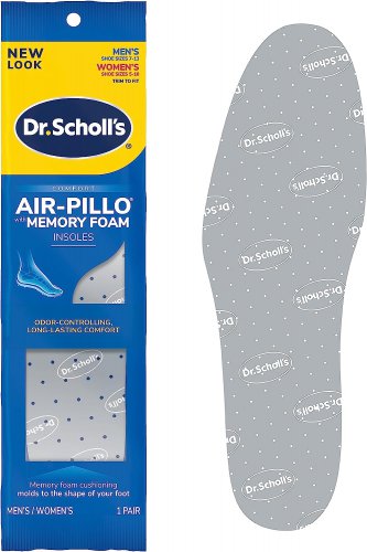 &Acirc;&reg; Air-Pillo&Acirc;&reg; with Memory Foam Insoles, Unisex (Men 7-12) (Women 5-10), 1 Pair, T