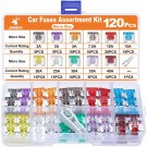 120Pcs Car Fuse Kit - Replacement Fuses Assortment Kit for Car/Rv/Truck/Motor (2