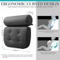 Bath Pillow, Non-Slip Bathtub Pillow with 6 Strong Suction Cups, Ergonomic Bath